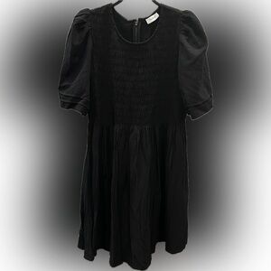 Calvin Klein Smocked Dress | Black